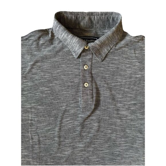 Paul Fredrick Other - Paul Fredrick Short Sleeve Knit Polo Shirt Men's Size XL Black/White 100% Cotton